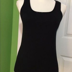 Beaded Prima cotton tank Sz L